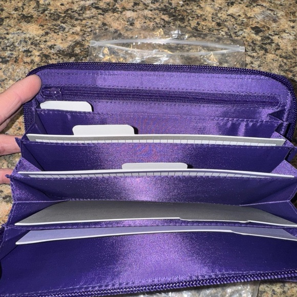 Thirty-One Coupon Save Your Way Clutch Zig Zag Zoom Envelope System New Purple - Picture 3 of 6